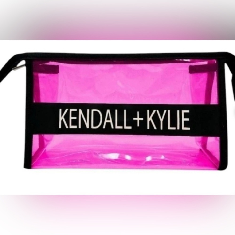 New Kendall & Kyle Translucent Pink Cosmetic Bag
